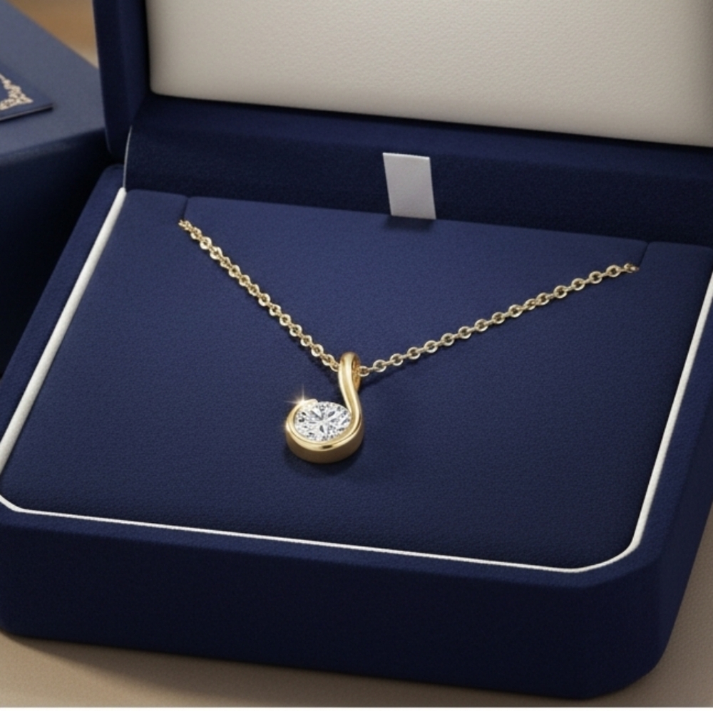 Moissanite 1 CT Music Note Pendant Necklace